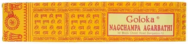 Goloka Nagchampa Floral Incense Sticks, Yellow