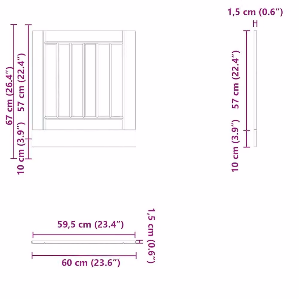 Berkfield Home Lucca Artisan Oak Decorative Dishwasher Panel in Brown – 3