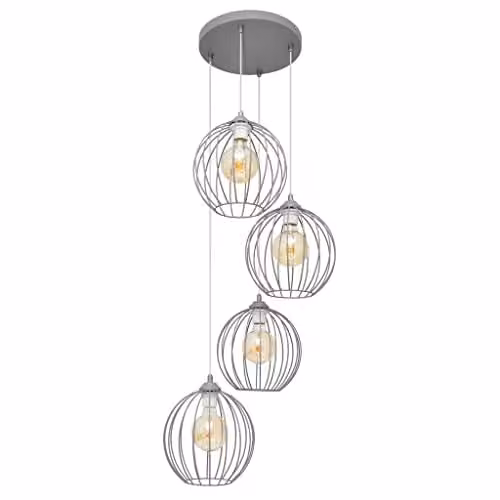 Netlighting Helam Mercure Cluster Pendant Ceiling Light in Grey, Diameter: 40 cm