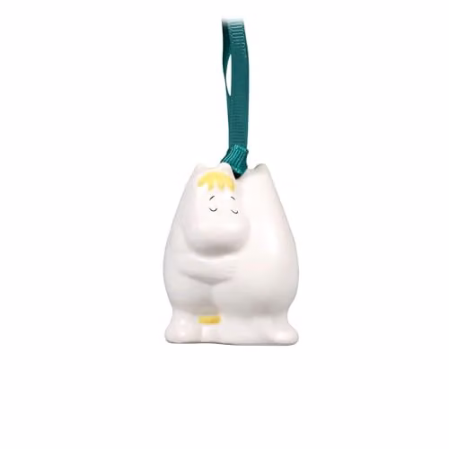 Half Moon Bay Moomins Moomintroll and Snorkmaiden Hugging Ceramic 3D Hanging Decoration Ornament in Multicolour – 1