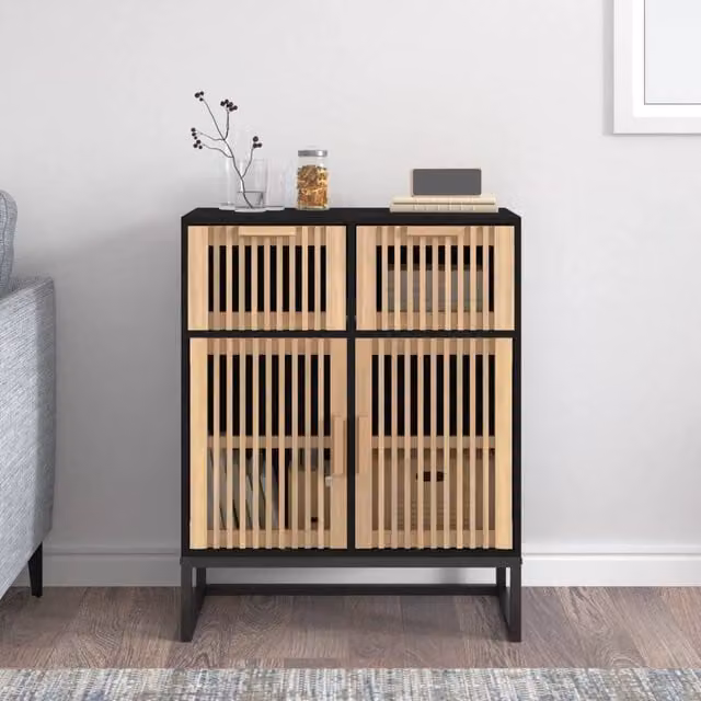 Berkfield Home Black Classic Sideboard, W/D/H: 60 x 30 x 75 cm