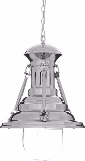 Orsina Lexington Large Lighthouse Pendant Light in Silver and Chrome