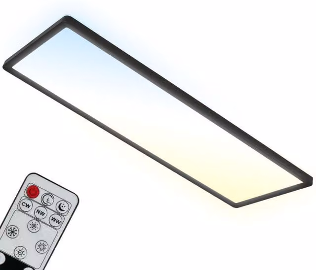 Briloner Black Ultraslim 23W CCT LED Ceiling Panel Light with Remote Control and Night-Light Function