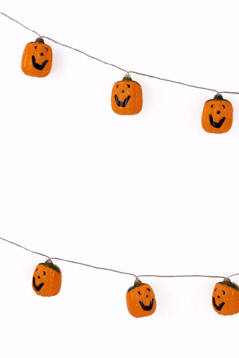 H&O Direct Orange Halloween LED Pumpkin String Lights with Warm White Glow – 3