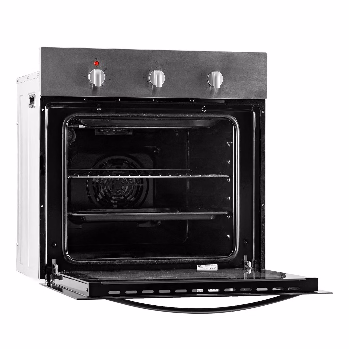 SIA FSO59SS Single Built-in Electric Fan Oven in Stainless Steel and Silver with Timer and Interior Light – 4