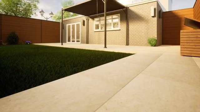 PBSL Group Florence Beige Porcelain Paving, Pack of 2, W: 90.0 cm, D: 60.0 cm, H: 2.0 cm