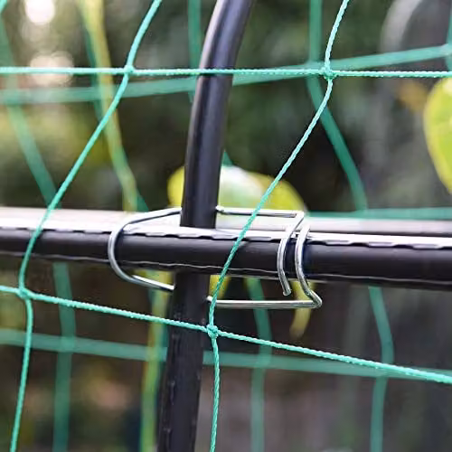 Garden Gear Black Metal Pea and Bean Tunnel with Four Arches and Mesh Netting, W 1.8 m x H 1.8 m – 4