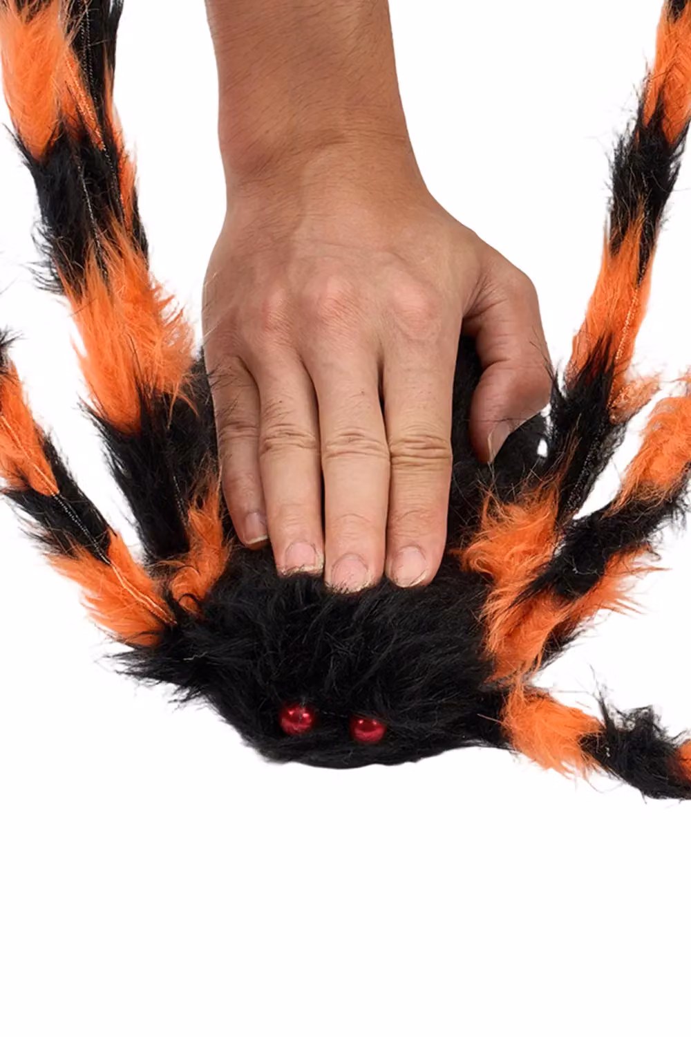 Living and Home Giant Halloween Outdoor Spider Web Decoration with Scary Spider in Black, Orange and Red – 4
