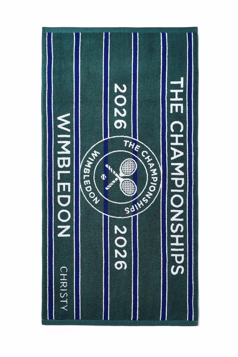 Christy Official Wimbledon Championship 2026 Quick Dry Cotton Terry Towel in Green and Purple, W: 70 cm, L: 133 cm – 5