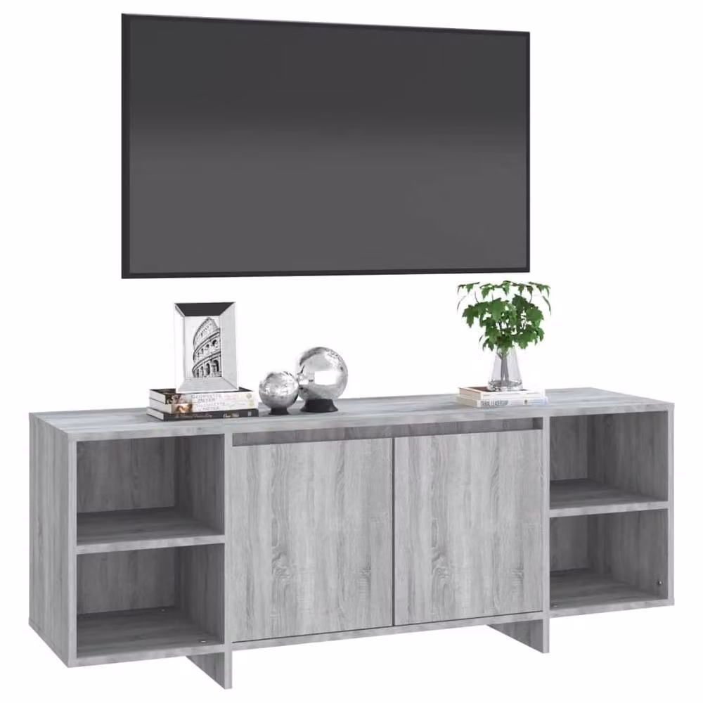 Berkfield Home Grey Sonoma TV Cabinet in Engineered Wood W/D/H: 130 x 35 x 50 cm – 3