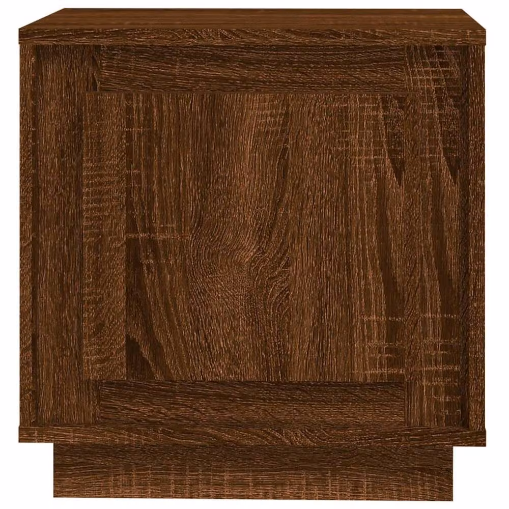 Berkfield Home Modern Bedside Cabinets, 2 Piece Set in Brown Oak, W/D/H: 44 x 35 x 45 cm – 5