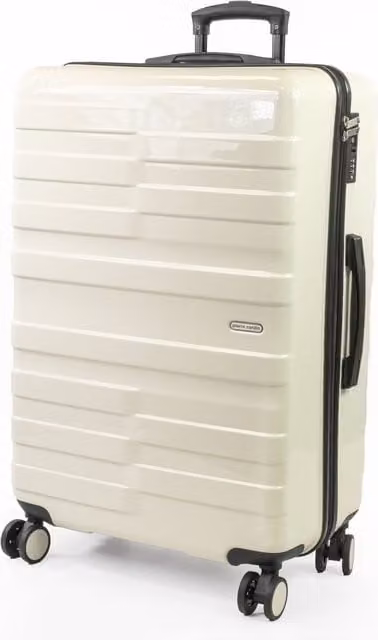 Pierre Cardin Provence Lightweight Hardshell Suitcase with 8 Wheels and TSA Locks, White, Medium, W/D/H: 65.5 x 44.0 x 26.0 cm