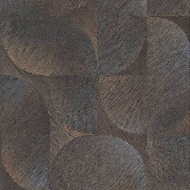 Erismann Geometric Abstract Nature Vinyl Wallpaper in Black