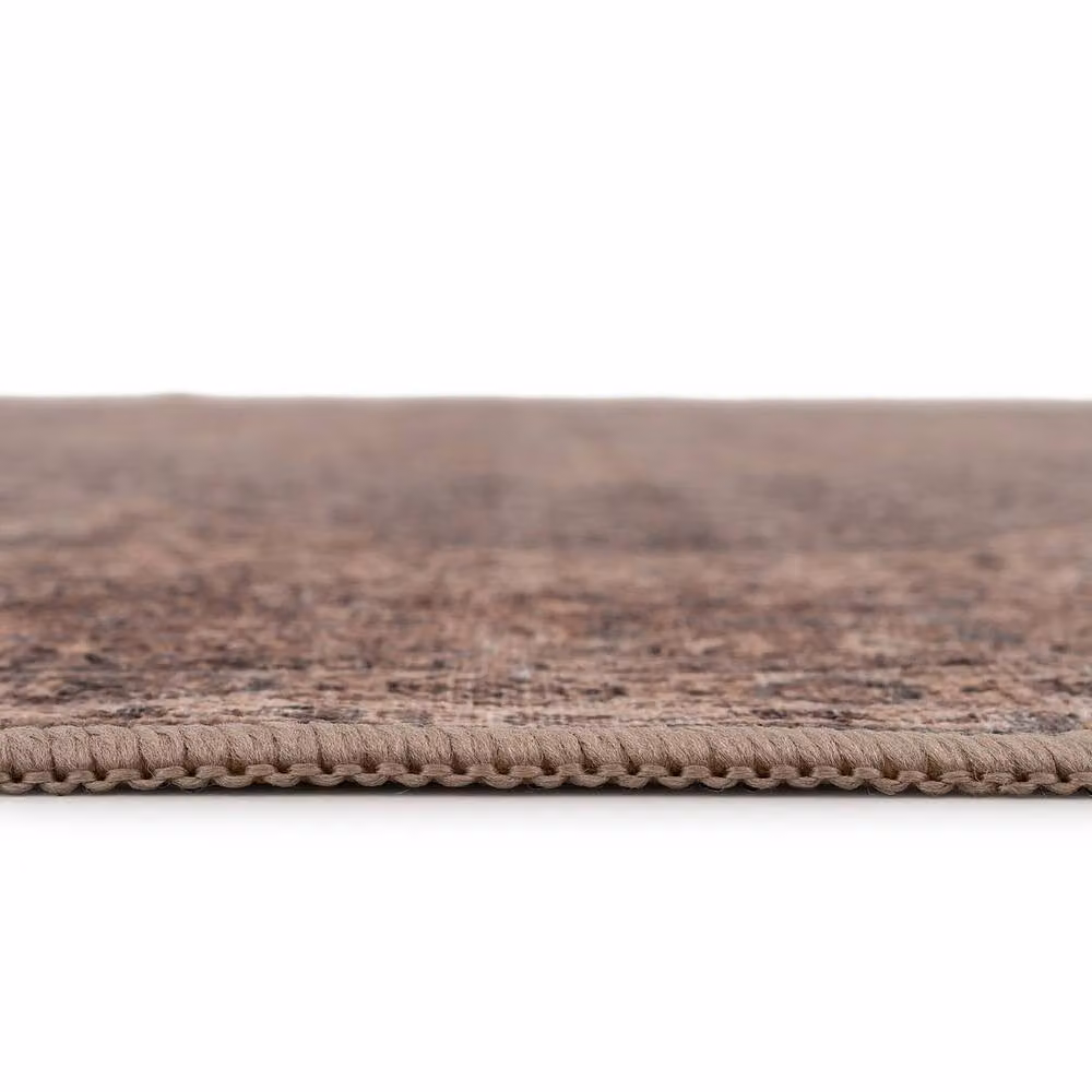 Kukoon Vintage Distressed Soft Pile Area Rug in Taupe Beige and Brown, W: 80 cm, L: 300 cm – 4