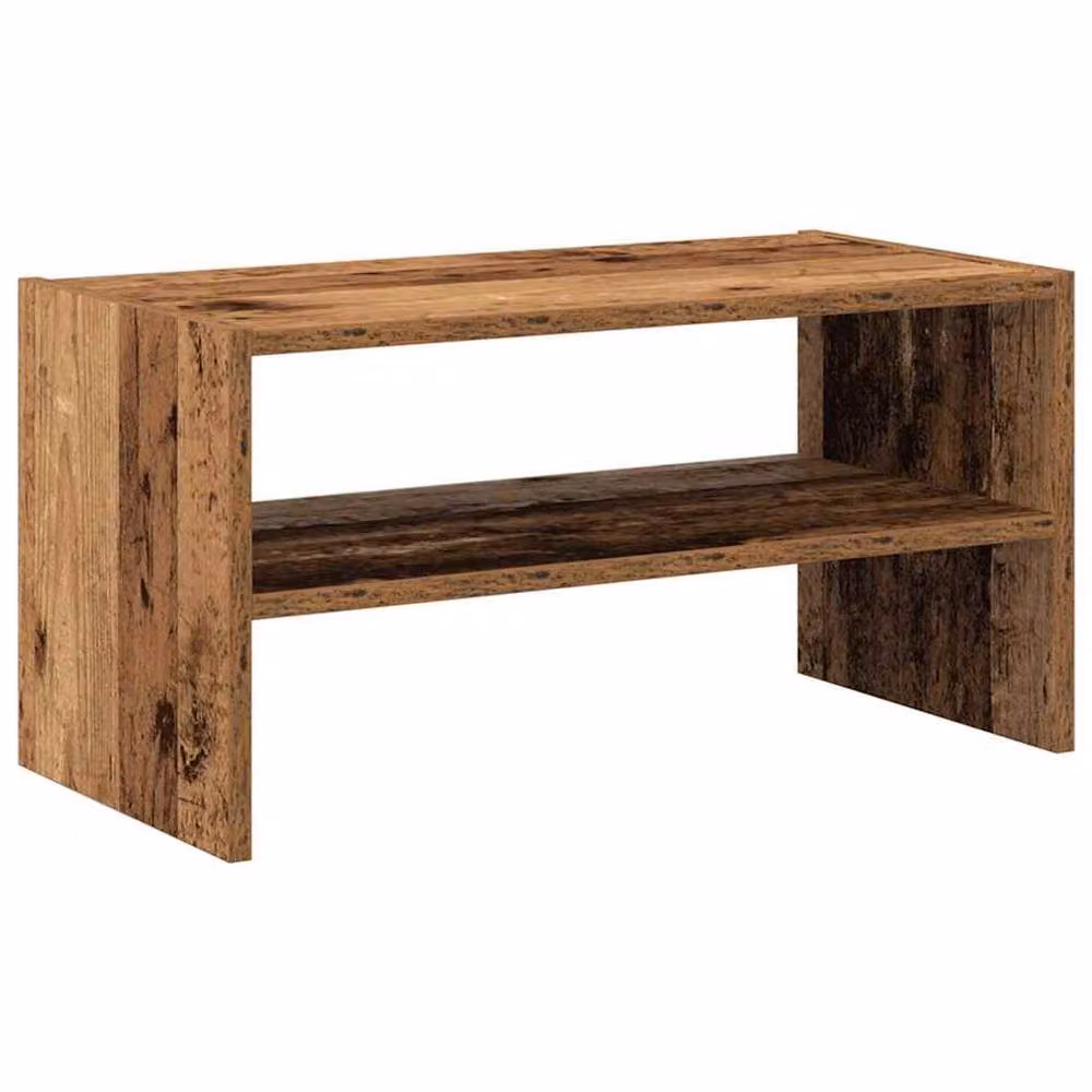 Berkfield Home Stackable Shoe Rack in Brown Old Wood, W: 60 cm, D: 30 cm, H: 30.5 cm – 2