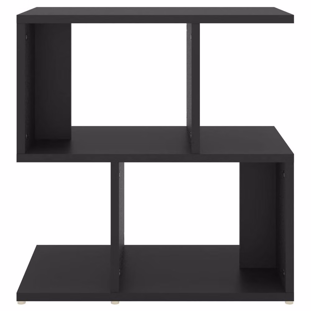 Berkfield Home Black Bedside Cabinet in Engineered Wood W/D/H: 50 x 30 x 51.5 cm – 4