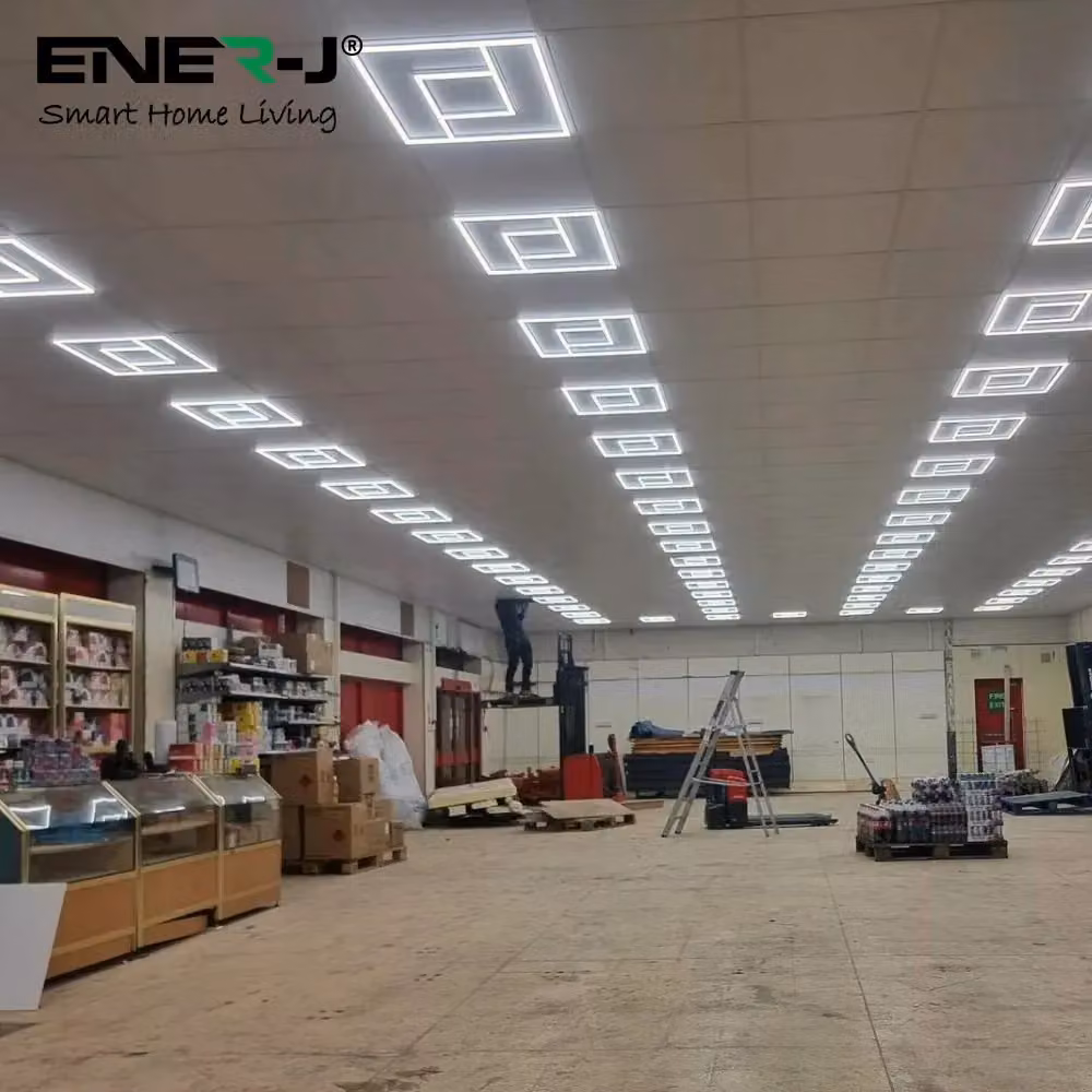 ENER-J Pack of 2 White LED Panel Lights with PD Design, 40W, Cool White, W/D: 60 x 60 cm – 3