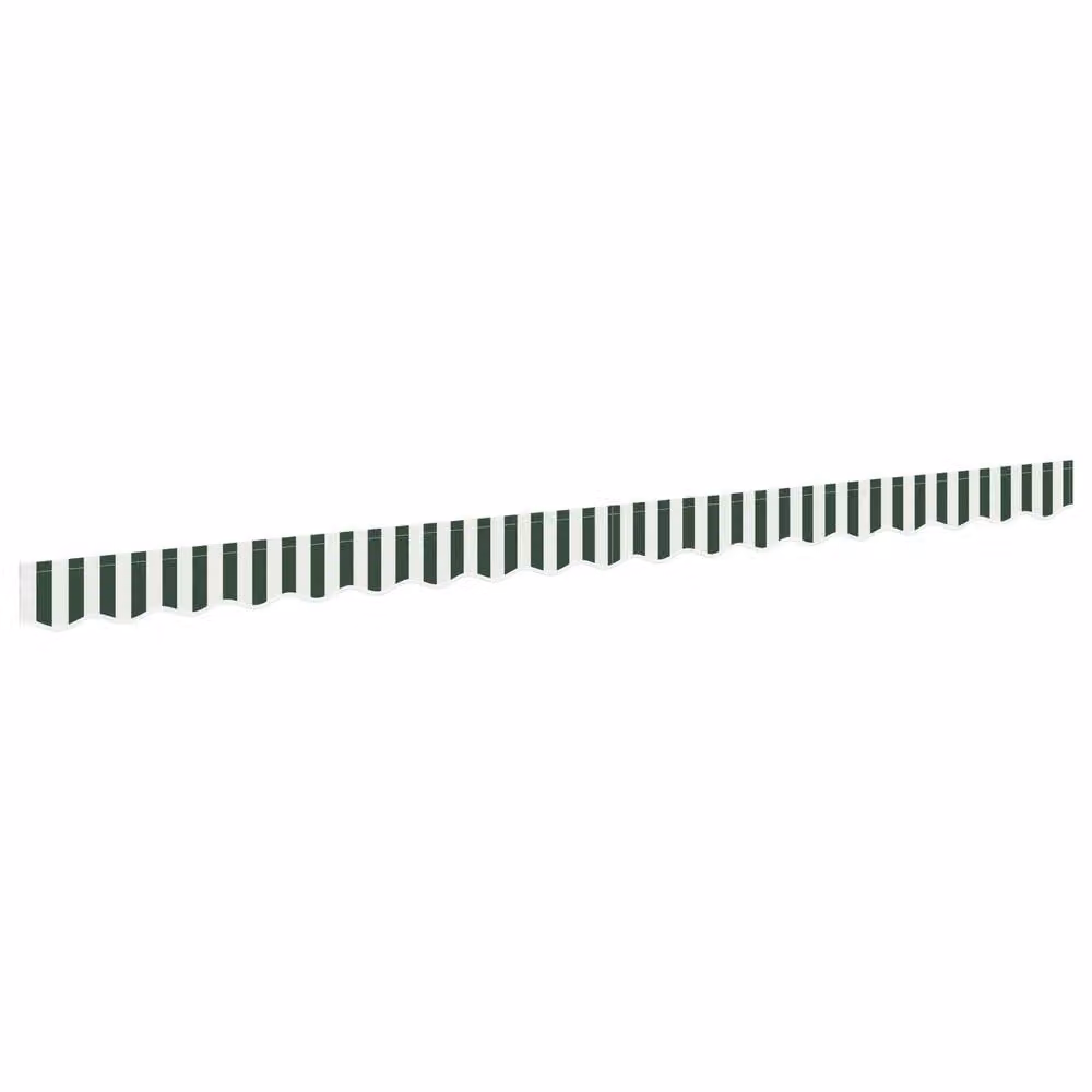 Berkfield Home Awning Valance in Green and White, W: 380 cm, H: 20 cm – 2