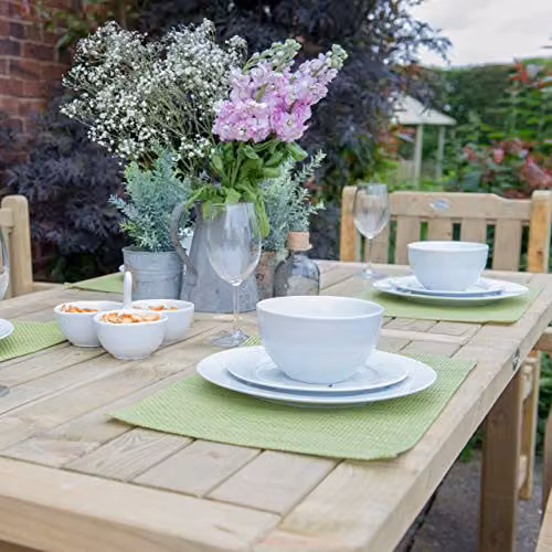 Forest Garden Rosedene Rustic Brown Wooden Garden Table, W/D/H: 160 x 90 x 76 cm – 3