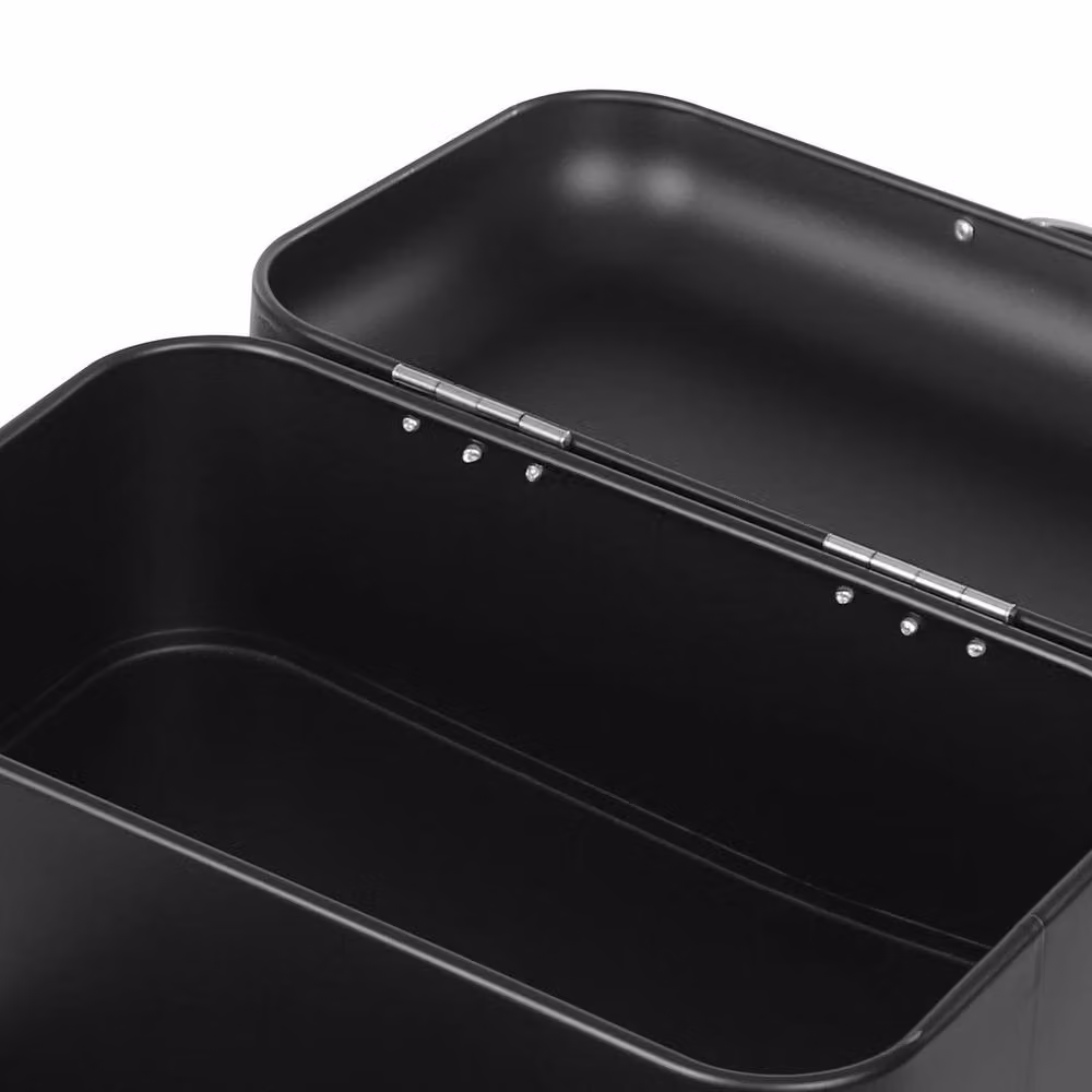 VOGREX Retro Large Drawer Bread Storage Box Counter Organiser in Black – 3