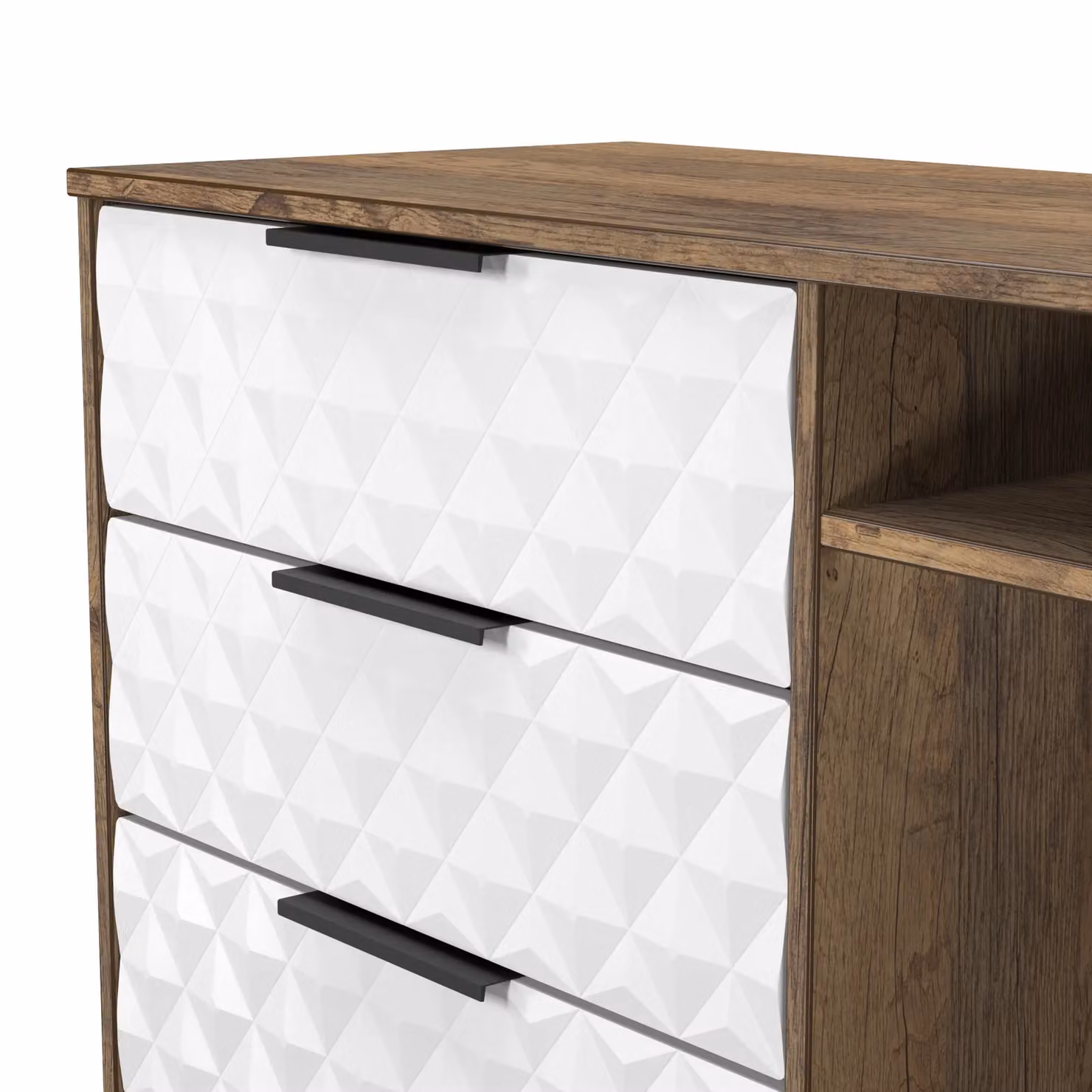2 U Islay Ready Assembled 3 Drawer TV Unit in White – 3