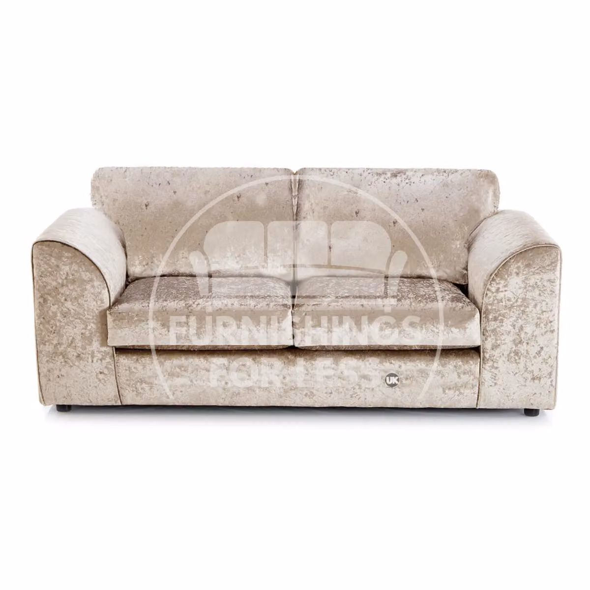 Furnishings For Less UK Crystal Crushed Velvet 3 and 2 Seater Sofa Set in Beige – 2