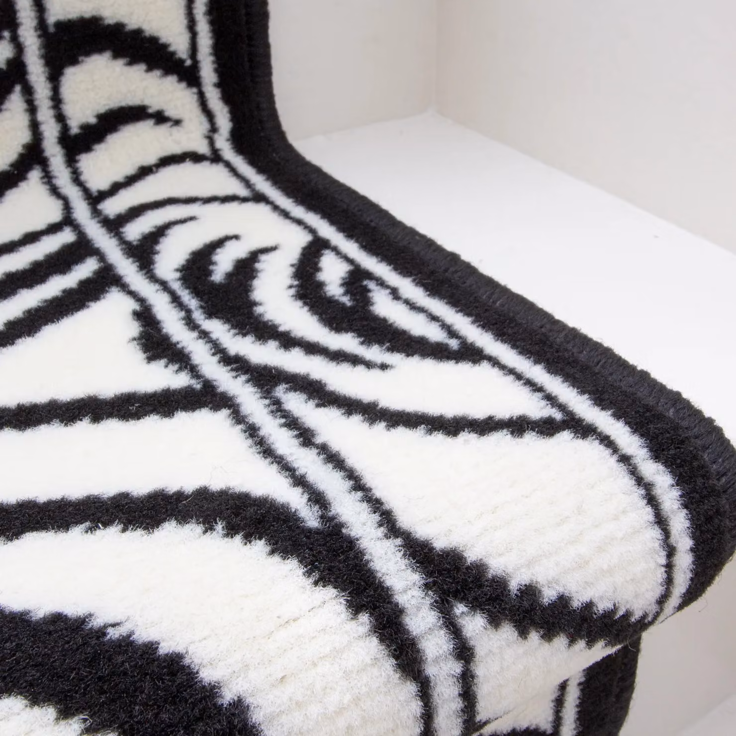 Kukoon Black and White Zebra Print Cut to Measure Stair Carpet Runner Rug, Width: 60 cm, Length: 1590 cm – 5