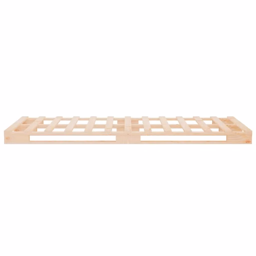 Berkfield Home Pallet Bed in Brown Solid Pine Wood, W/D/H: 90 x 200 cm – 2