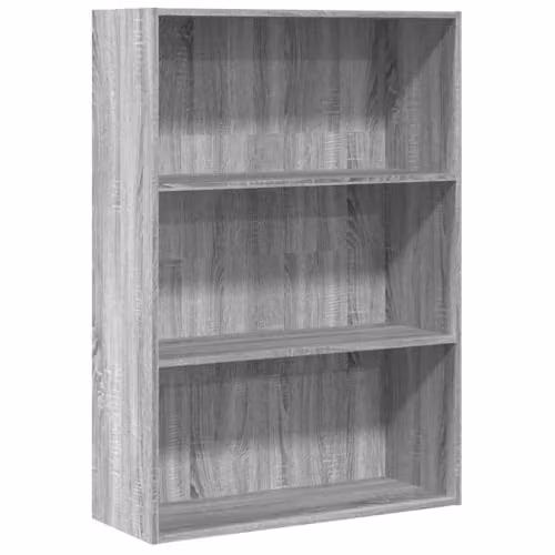 vidaXL Grey Sonoma Bookcase in Engineered Wood W/D/H: 80 x 30 x 114 cm