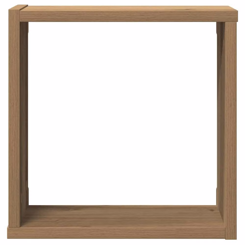Berkfield Home Artisan Oak Wall Cube Shelves, 2 Pack, Brown, W/D/H: 30 x 15 x 30 cm – 4