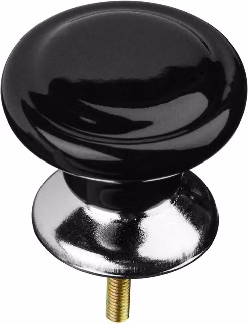 Orsina Polished Black Ceramic Drawer Knobs, Set of 4 – 5