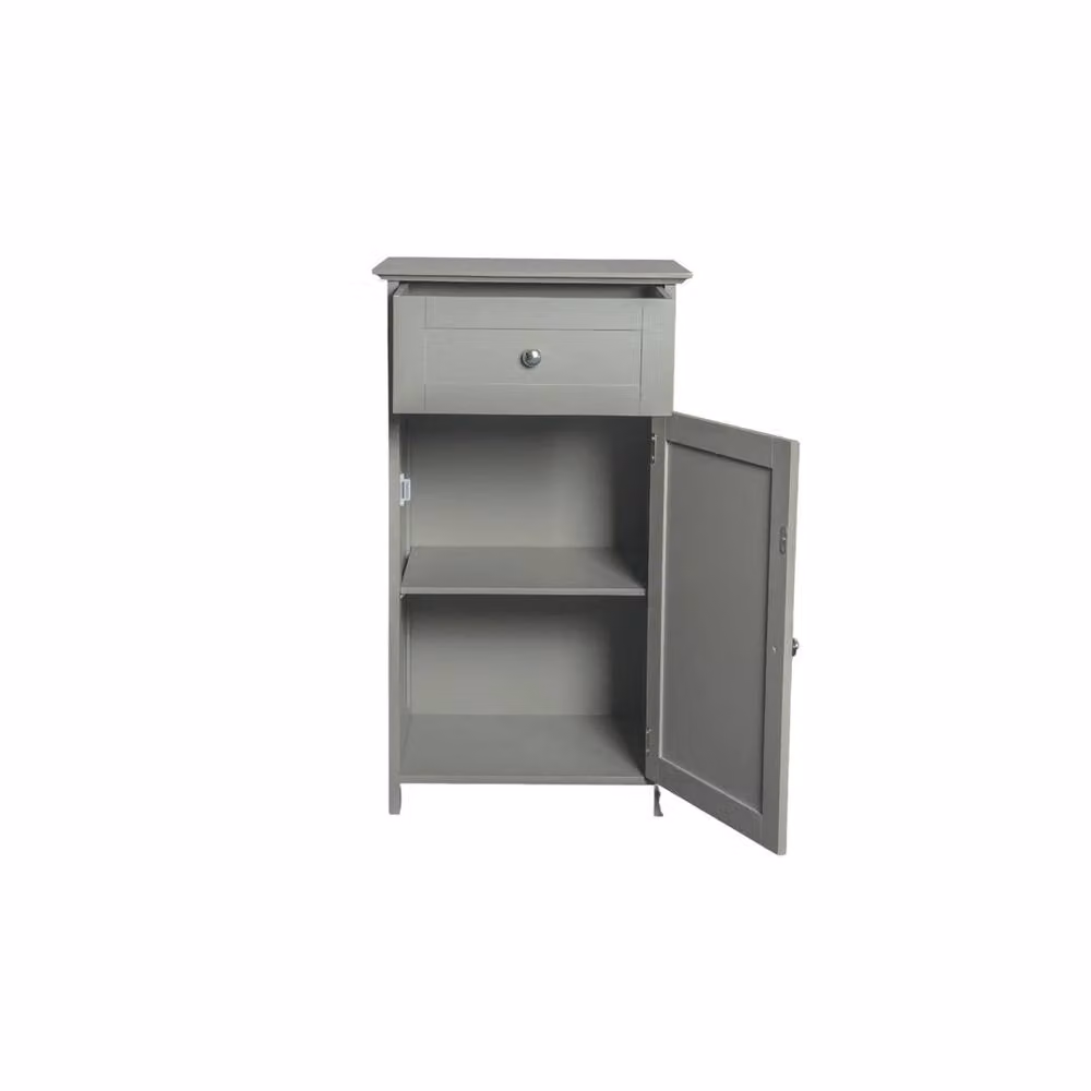 PAWNORA Grey Modern Bathroom Storage Vanity Unit with 1 Drawer and 1 Door – 2
