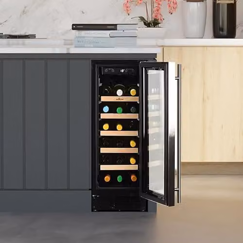 Willow W30WCSS 20 Bottle Under Counter Wine Cooler, 60L Built-In Wine Fridge with Touch Control Digital Display and Front Vented Cooling, Stainless Steel – 2
