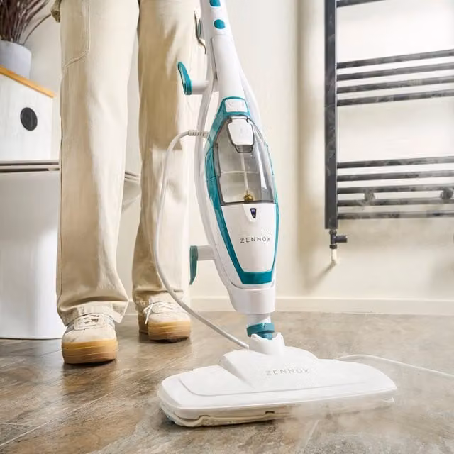 Zennox Multifunctional Steam Mop Cleaner for Hard Floors and Carpets, White