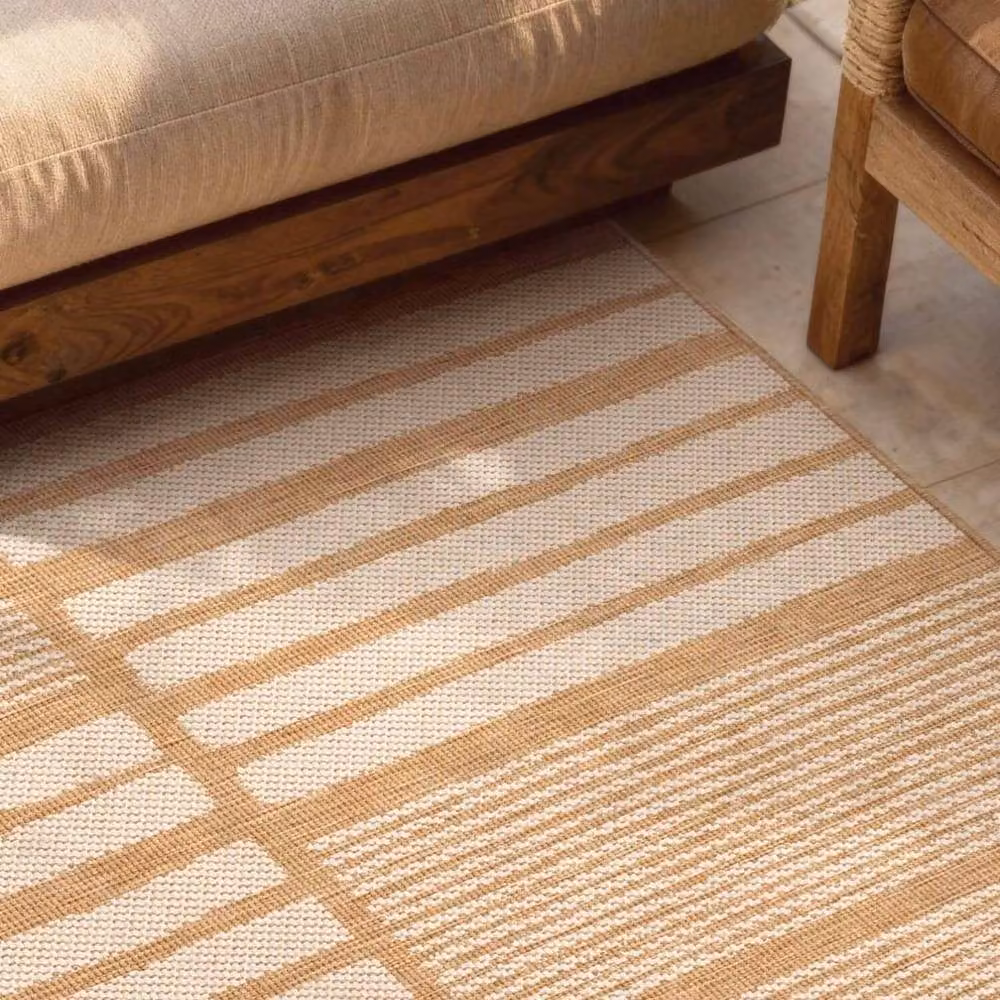 Ted Baker Allington Geometric Reversible Flatweave Indoor Outdoor Rug in Beige, W: 160 cm, L: 230 cm – 4