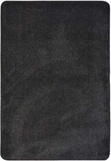 THE RUGS Relay Collection Low Pile Rectangular Rug in Grey Anthracite, W: 140 cm, L: 200 cm