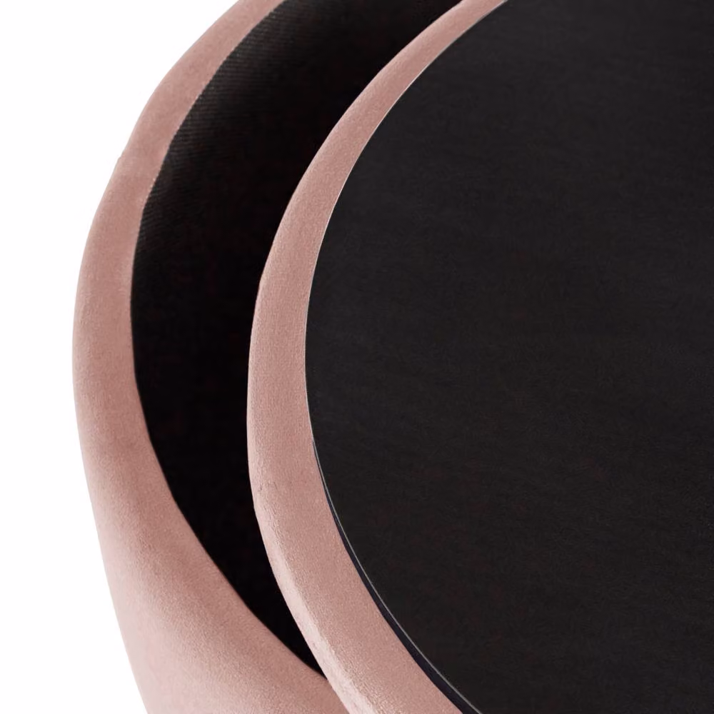 GFW Avery Velvet Storage Stool in Pink with Metal Frame – 3