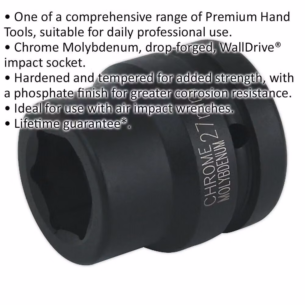 Loops 27mm Forged Chromoly Impact Socket with 1 Inch Square Drive – 2