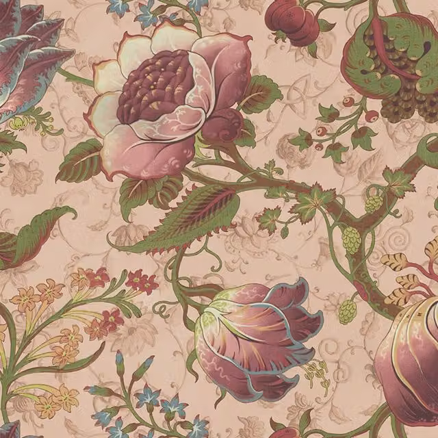 House of Hackney Meliora Tourmaline Multicolour Art Nouveau Floral Wallpaper