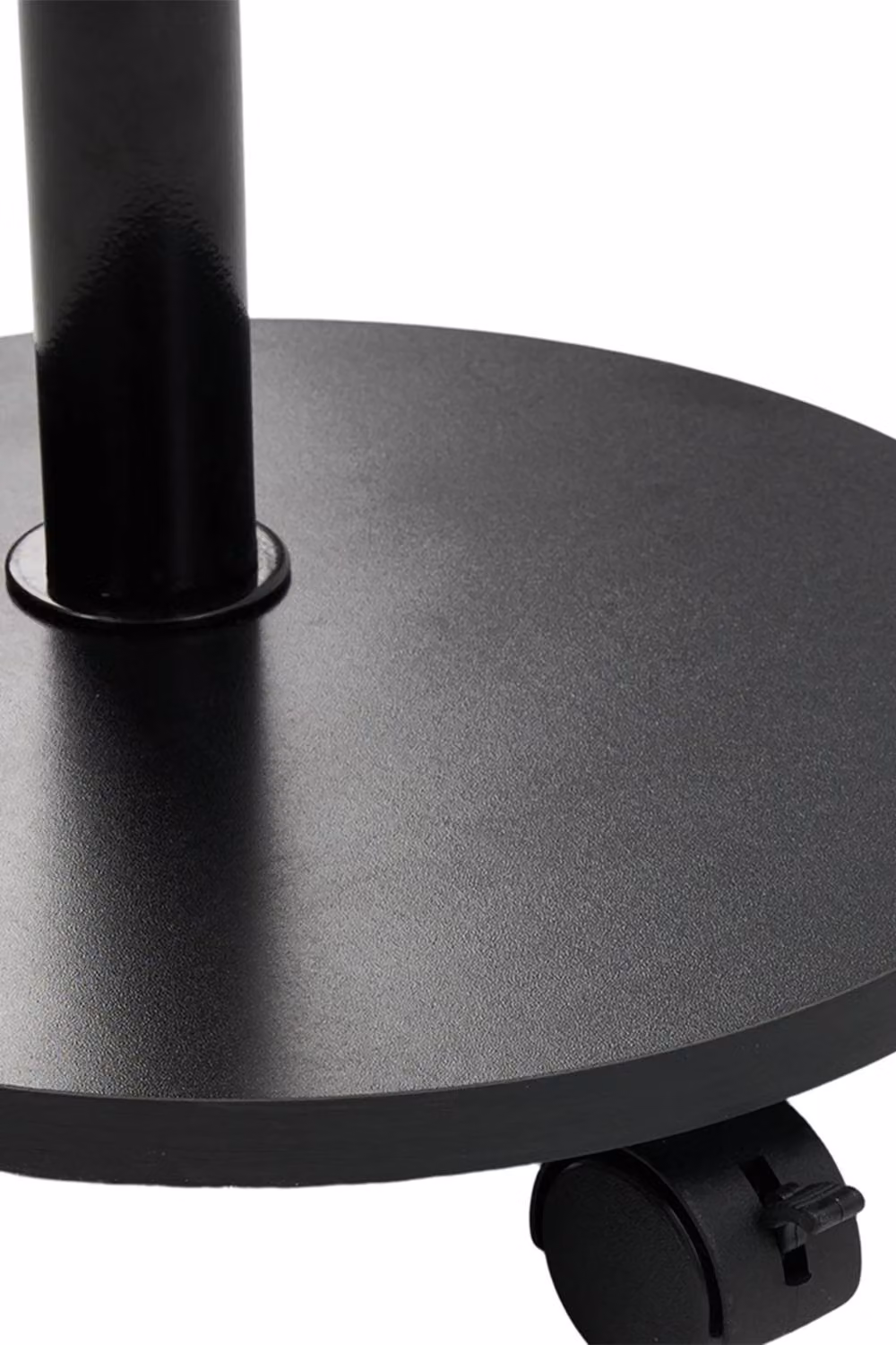 Living and Home Modern Round Side Table with Lockable Castors in Sand – 3
