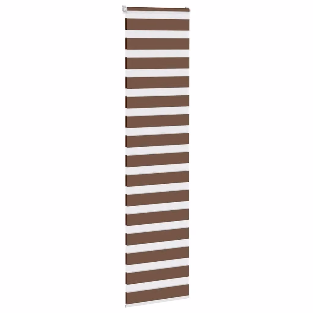 Berkfield Home Brown Zebra Day and Night Blind, W: 65 cm, H: 200 cm – 3