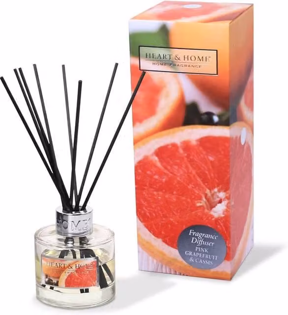 Heart and Home Pink Grapefruit & Cassis Reed Diffuser, 70ml, White – 1