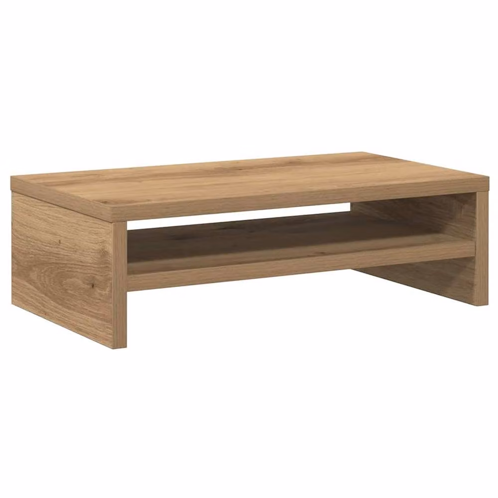 Berkfield Home Artisan Oak Monitor Stand, Brown, W: 42 cm, D: 24 cm, H: 13 cm – 3