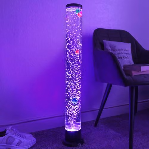 Menkind RED5 Bubble Fish LED Tower Floor Light, Multicolour RGB Mood Lamp – 5
