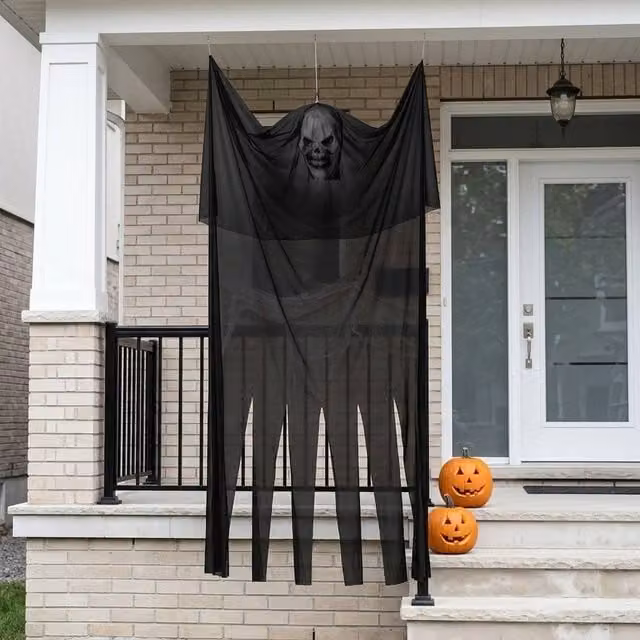 Garden Greatness Black Hanging Scary Ghoul Halloween Decoration