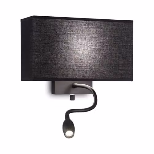 Netlighting Hotel LED 2 Light Black Wall Light – 1