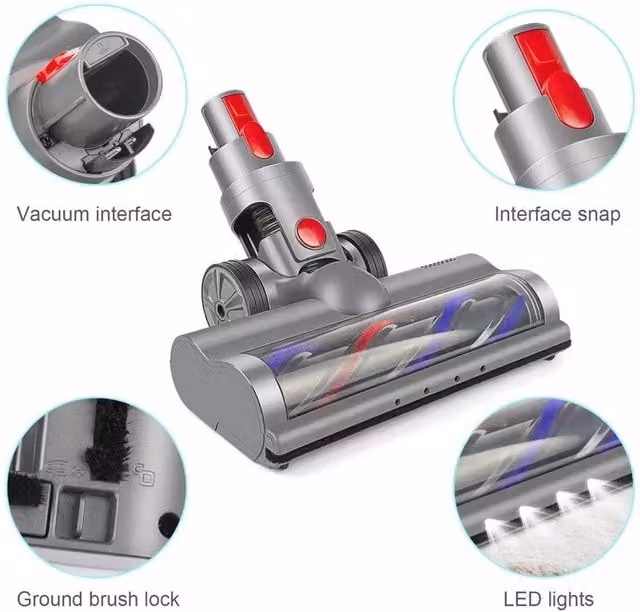 SPETLEK Grey Brush Head for Dyson V7, V8 and V10 – 1