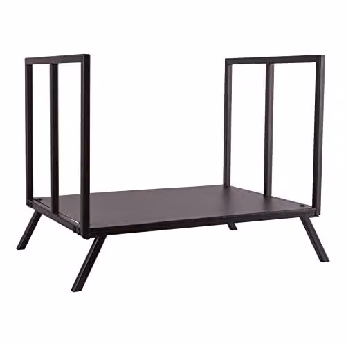 Hammer and Tongs Black Metal Freestanding Fireside Log Storage Rack W/D/H: 34.0 x 36.5 x 48.5 cm