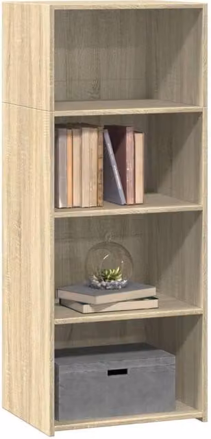 Berkfield Home Sonoma Oak Highboard in Light Oak, W/D/H: 50 x 41 x 124 cm