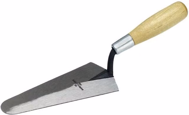 Marshalltown M48 Gauging Trowel with Brown Wooden Handle
